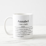 Personalised name definition  coffee mug<br><div class="desc">This wonderful Monogrammed and Personalised Name Definition Mug makes a fabulous gift for any friend, work colleague or loved one. Personalisation options are for the front and back of the mug. This mug is suitable to be gifted to anyone. You can personalise this mug with any name, text or phrase...</div>