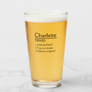 Personalised Name Definition  glass cup