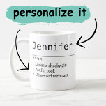 personalised Name Definition Grey Satin Mug Laser<br><div class="desc">ersonalised Name Definition Grey Satin Mug Laser Engraved Gifts Ideas Presents For Mum Dad Birthday Christmas Mothers Fathers Day</div>