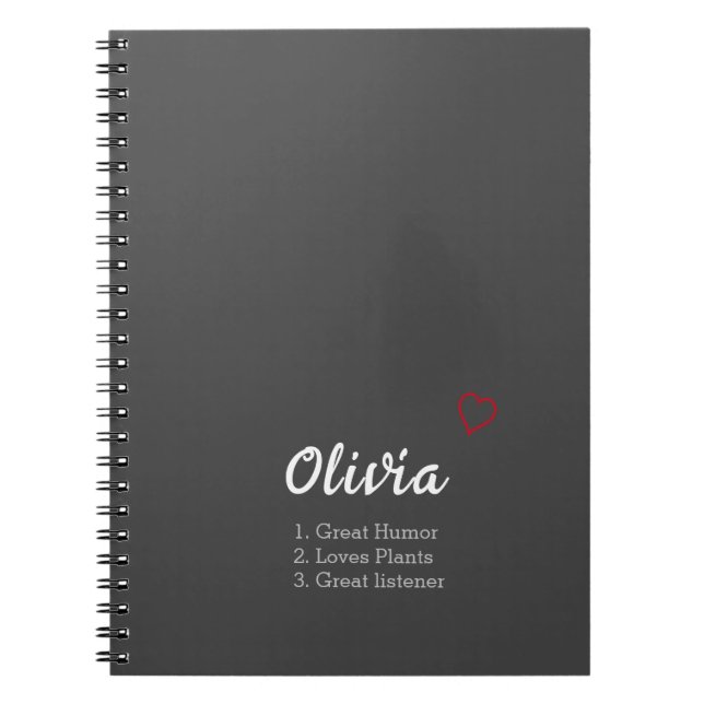 Personalised Name Definition  Notebook (Front)