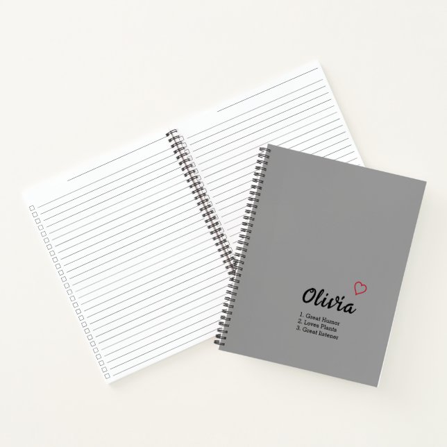 Personalised Name Definition  Notebook (Inside)
