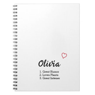 Personalised Name Definition Notebook