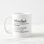 Personalised Name Definition Noun Custom Text Two- Coffee Mug<br><div class="desc">Personalised name definition simple typography design mug perfect personalised gift for friends and family members birthday or any other special moments.</div>
