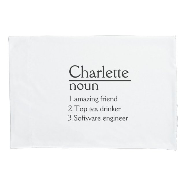 Personalised Name definition Pillowcase (Front)