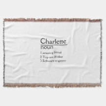 Personalised Name definition throw blanket