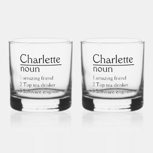 Personalised Name Definition tumbler Whiskey Glass