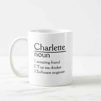 Personalised Name Definition white Mug 