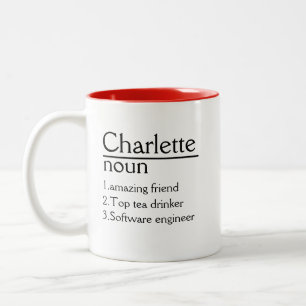 Personalised Name Definition white Mug
