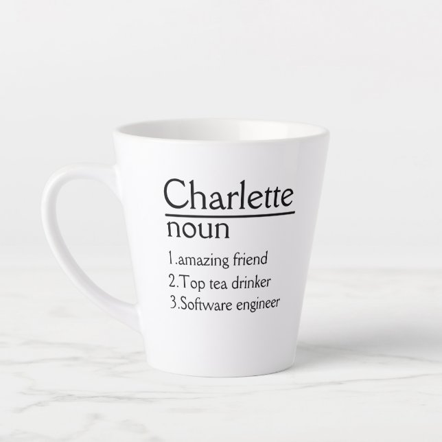 Personalised Name Definition white Mug  (Left)
