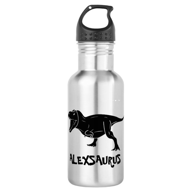 Personalised Name Dinosaur  532 Ml Water Bottle (Front)