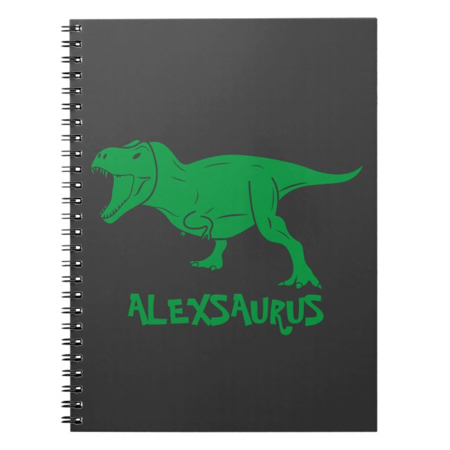 Personalised Name Dinosaur Notebook (Front)