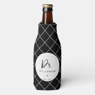Personalised Name Dr Minimalist Doctor Graduation Bottle Cooler
