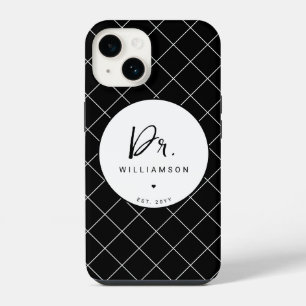 Personalised Name Dr Minimalist Doctor Graduation iPhone 14 Case