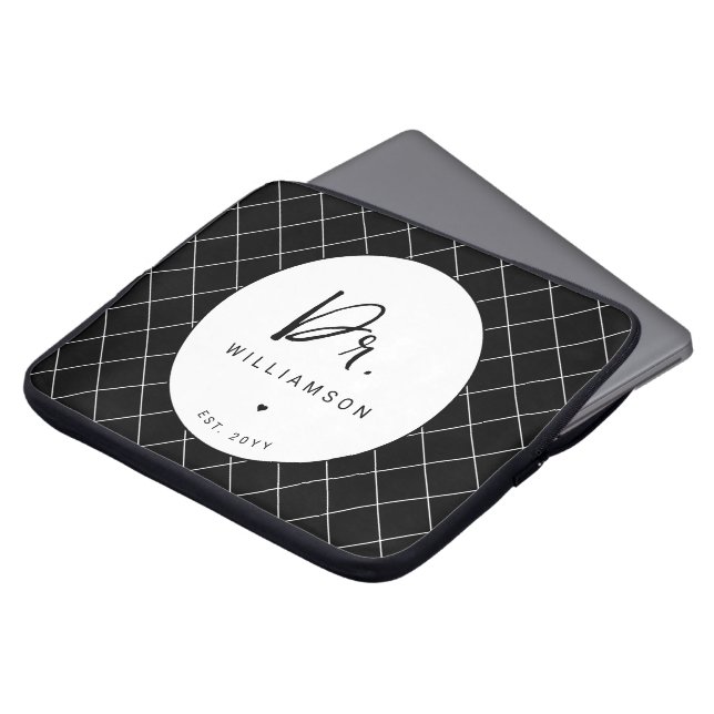 Personalised Name Dr Minimalist Doctor Graduation Laptop Sleeve (Front Top)