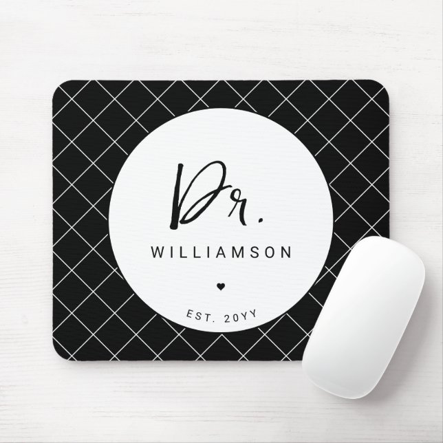 Personalised Name Dr Minimalist Doctor Graduation Mouse Pad (With Mouse)