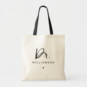 Personalised Name Dr Minimalist Doctor Graduation Tote Bag