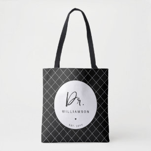 Personalised Name Dr Minimalist Doctor Graduation Tote Bag