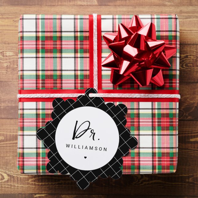 Personalised Name Dr Minimalist Doctor Tree Decoration Card (Insitu (Gift))