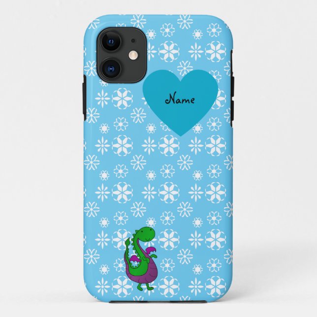 Personalised name dragon blue snowflakes Case-Mate iPhone case (Back)