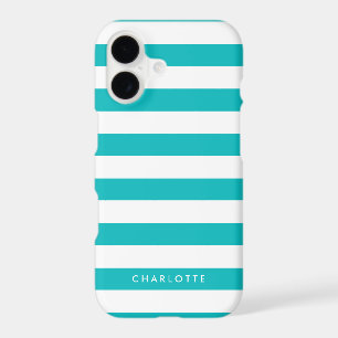Personalised Name Editable Colour and White Stripe