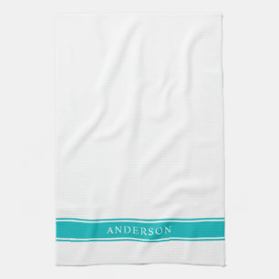 Personalised Name Editable Colour Stripes Tea Towel