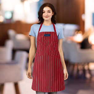 Personalised Name Editable Colours Classic Stripes Apron