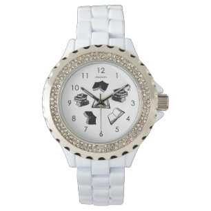 Personalised Name Elegant Bookish Bibliophile Book Watch
