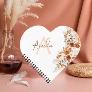 Personalised Name Elegant Modern Script Initial  Notebook