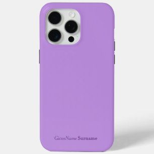 Personalised Name Elegant Simple Lavender Purple iPhone 15 Pro Max Case