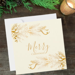 Personalised Name Elegant Unique Merry Christmas Holiday Card