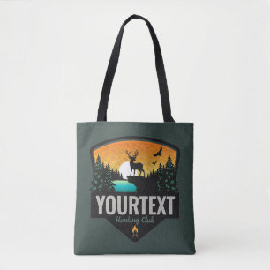 Personalised NAME Elk Hunting Wilderness Sunset Tote Bag