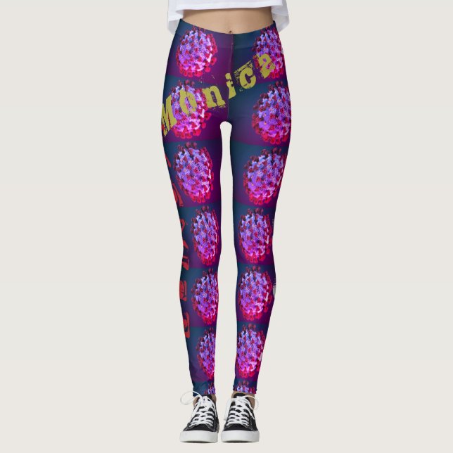 Personalised Name Exercise Leggings (Front)