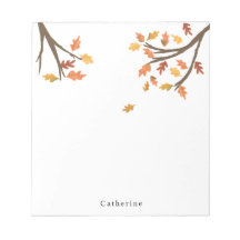 Personalised Name Falling Autumn Leaves Fall