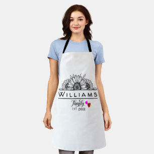 Personalised Name Family Established Apron,Couples Apron