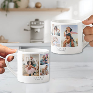 Personalised Name Family Photo Collage Espresso Cup