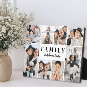 Personalised Name Family Photo Collage Plaque