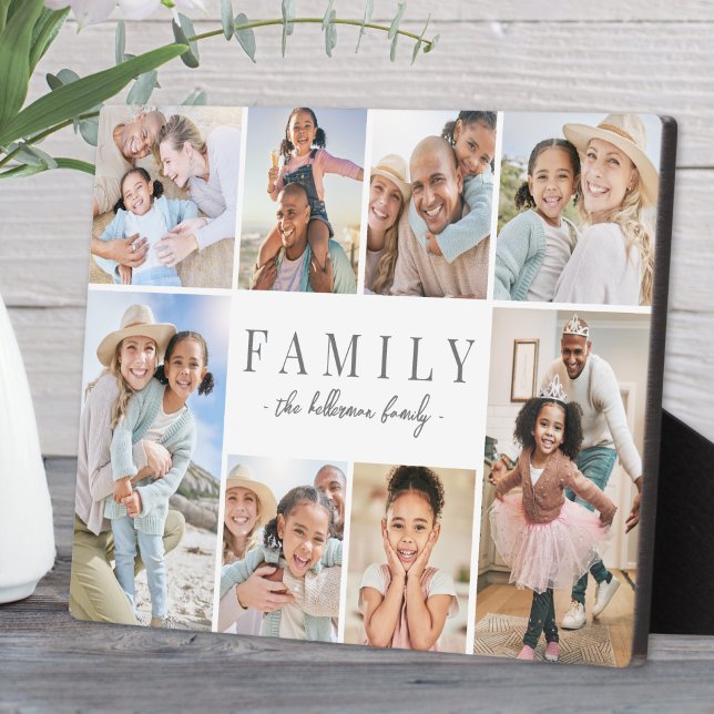 Personalised Name Family Photo Collage Plaque (Personalized Name Family Photo Collage plaque)