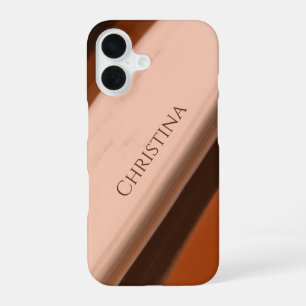 Personalised Name Faux Wood Pattern iPhone 16 Case