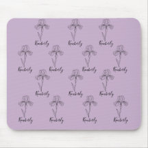 Personalised name February iris Birth Flower