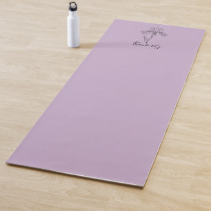 Personalised name February iris Birth Flower Yoga Mat