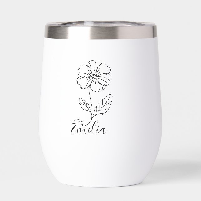 Personalised name February primrose Birth Flower (Back)