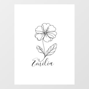 Personalised name February primrose Birth Flower