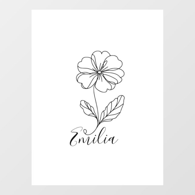 Personalised name February primrose Birth Flower (Sheet)