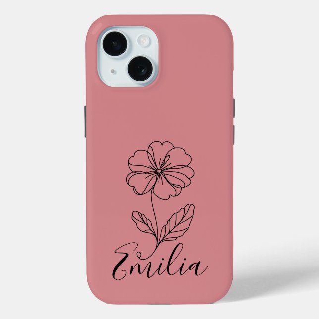 Personalised name February primrose Birth Flower Case-Mate iPhone Case (Back)