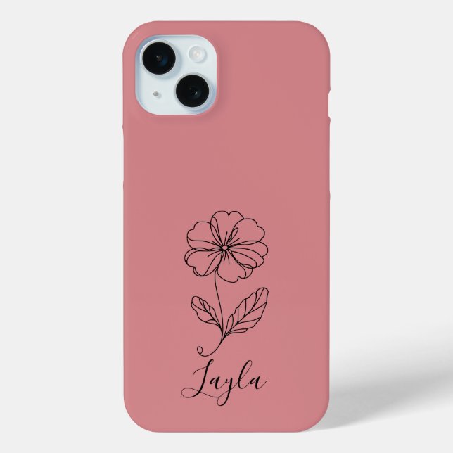 Personalised name February primrose Birth Flower Case-Mate iPhone Case (Back)