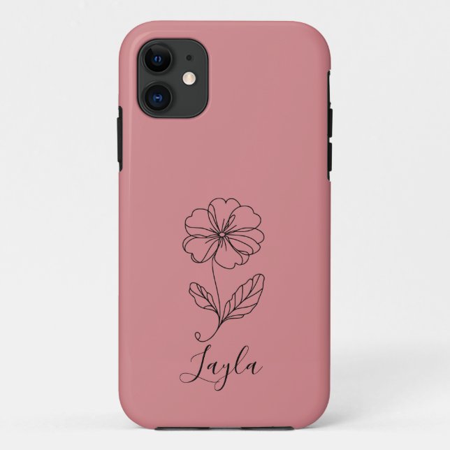 Personalised name February primrose Birth Flower Case-Mate iPhone Case (Back)