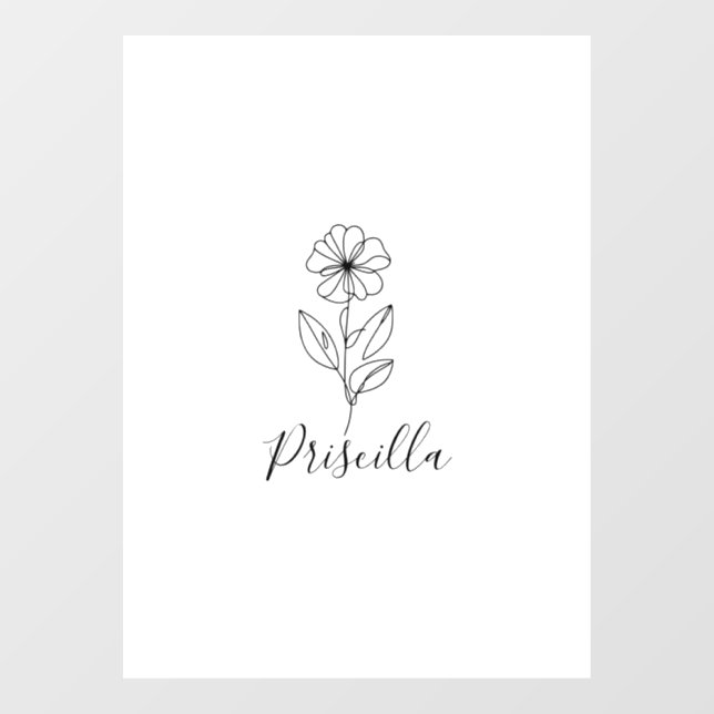 Personalised name February violet Birth Flower  (Sheet)