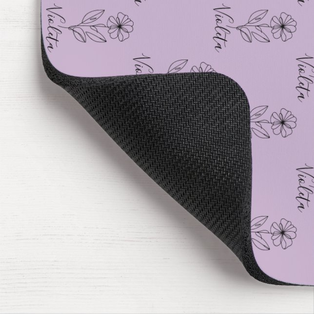 Personalised name February violet Birth Flower  Mouse Pad (Corner)