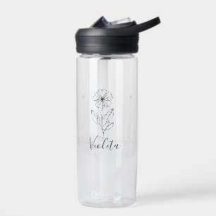 Personalised name February violet Birth Flower Water Bottle