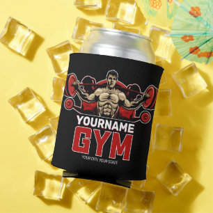 Personalised NAME Fitness Home GYM Weight Lifting Can Cooler